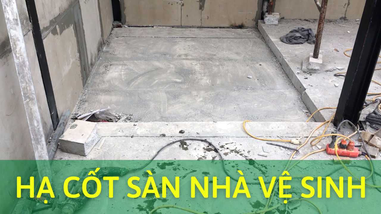 Hạ cốt sàn Nhà vệ sinh trong Nhà thép tiền chế như thế nào? 